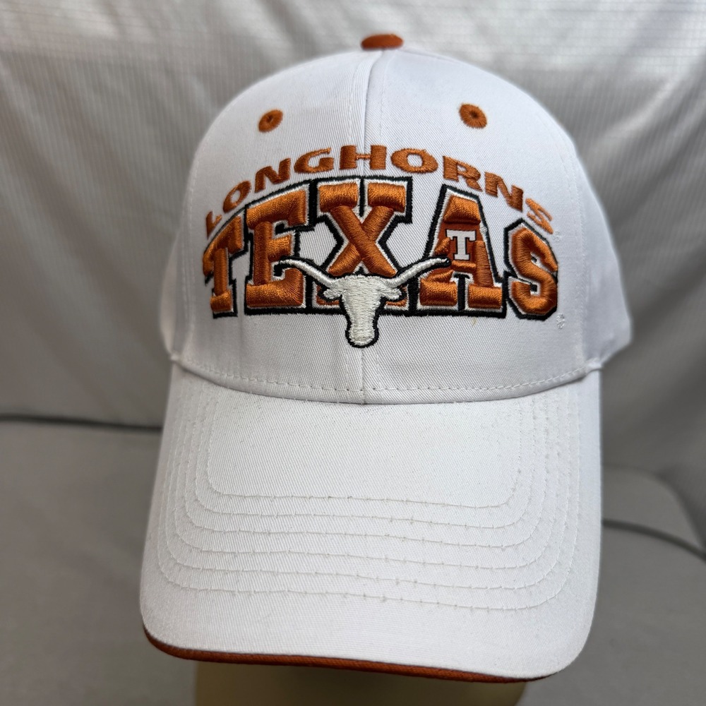 Top of the World Texas Longhorns Hat Mens OSFM White Burnt Orange Cap
